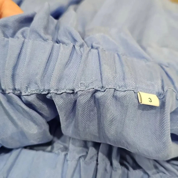 SANDRO Saint Trop Off-the-shoulder Top In Azur Blue Sz 1 or L - Picture 2 of 10